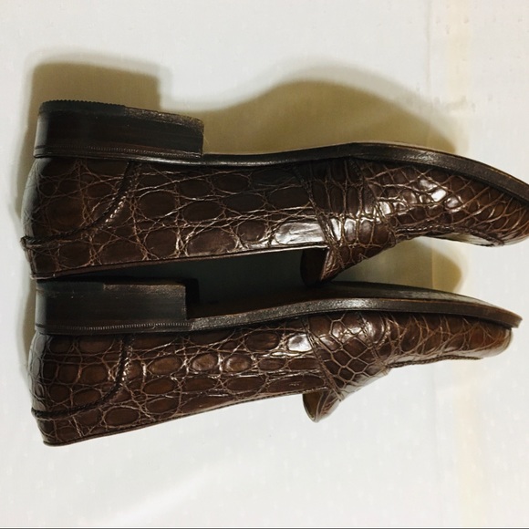 SOLD GRAVATI Crocodile Brown Handmade Italian 8.5M - Picture 8 of 8